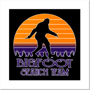 Bigfoot Search Team and Sasquatch T Shirts Posters and Art